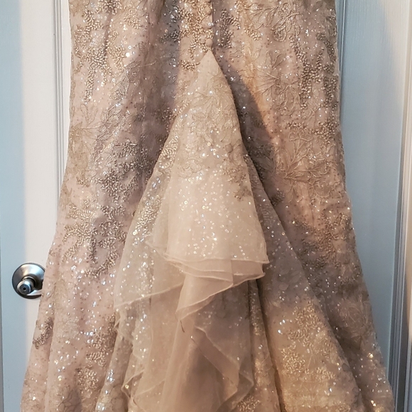 Champagne Sequence Wedding Dress - FREE SHIPPING - Picture 12 of 16